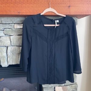 Lauren Conrad women’s black blouse